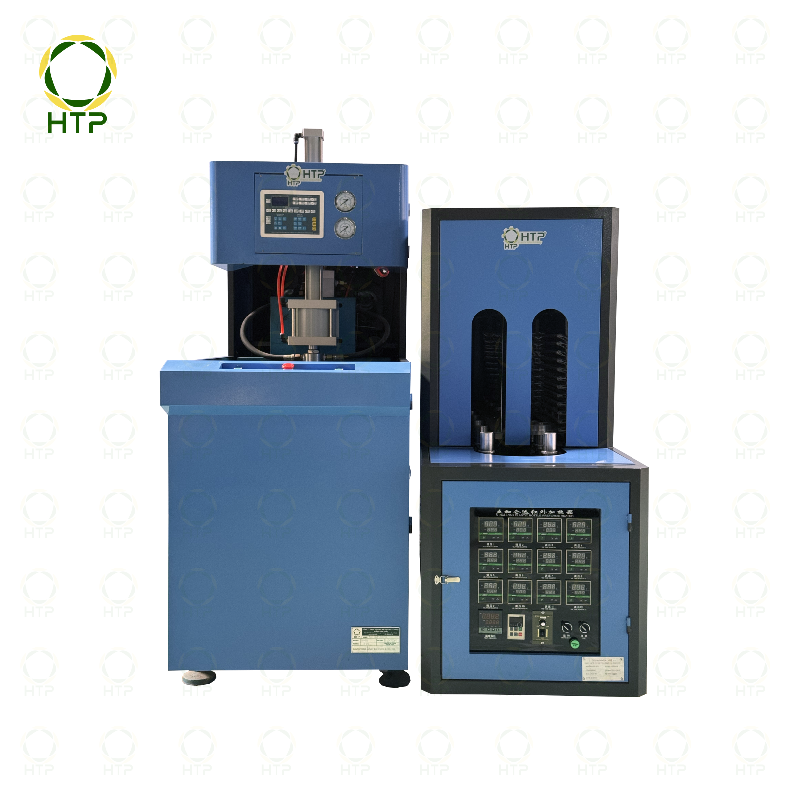 Máy thổi bình nhựa PET 19L 20L bán tự động HTP 02