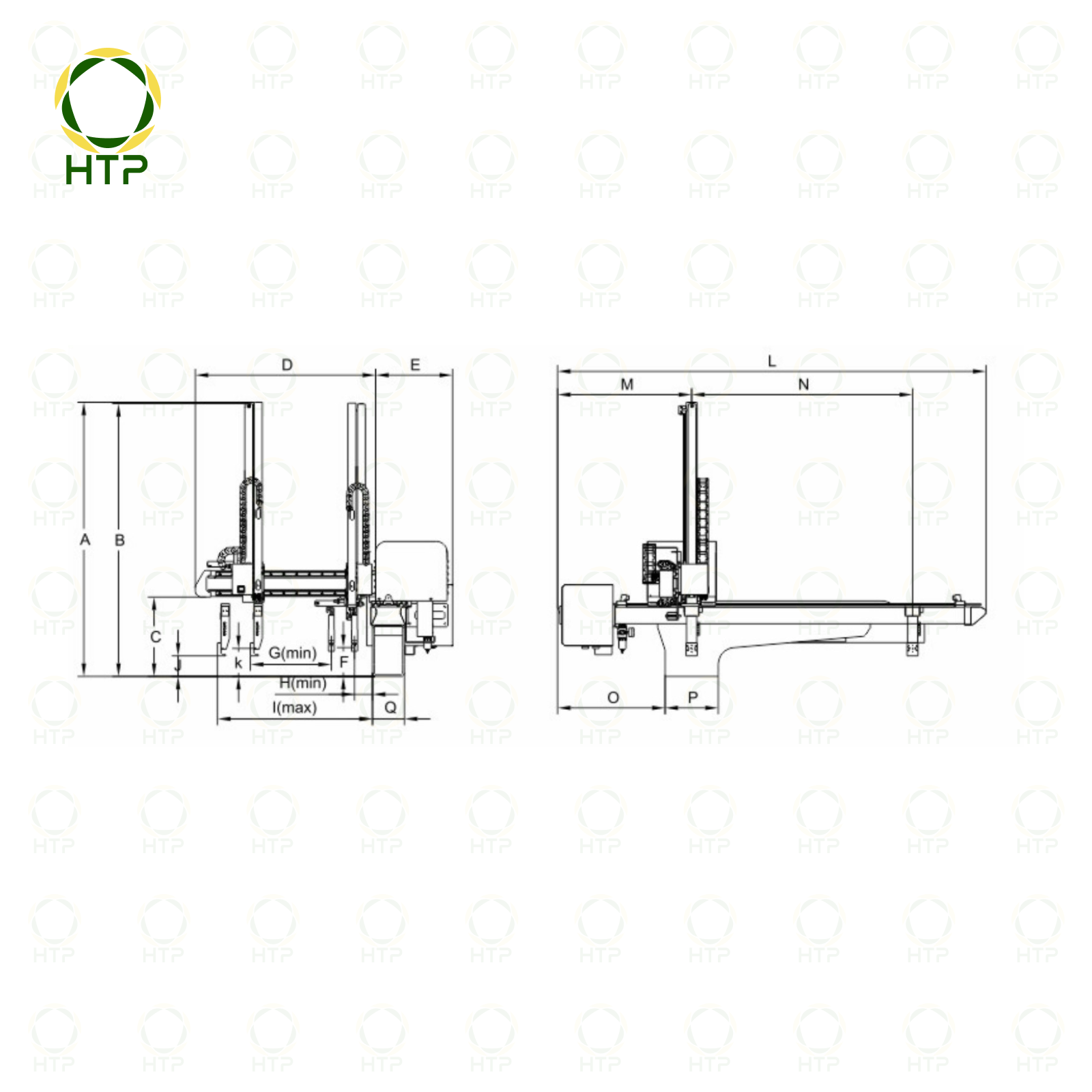 Tham khảo bản vẽ cánh tay robot 5 trục 1 servo